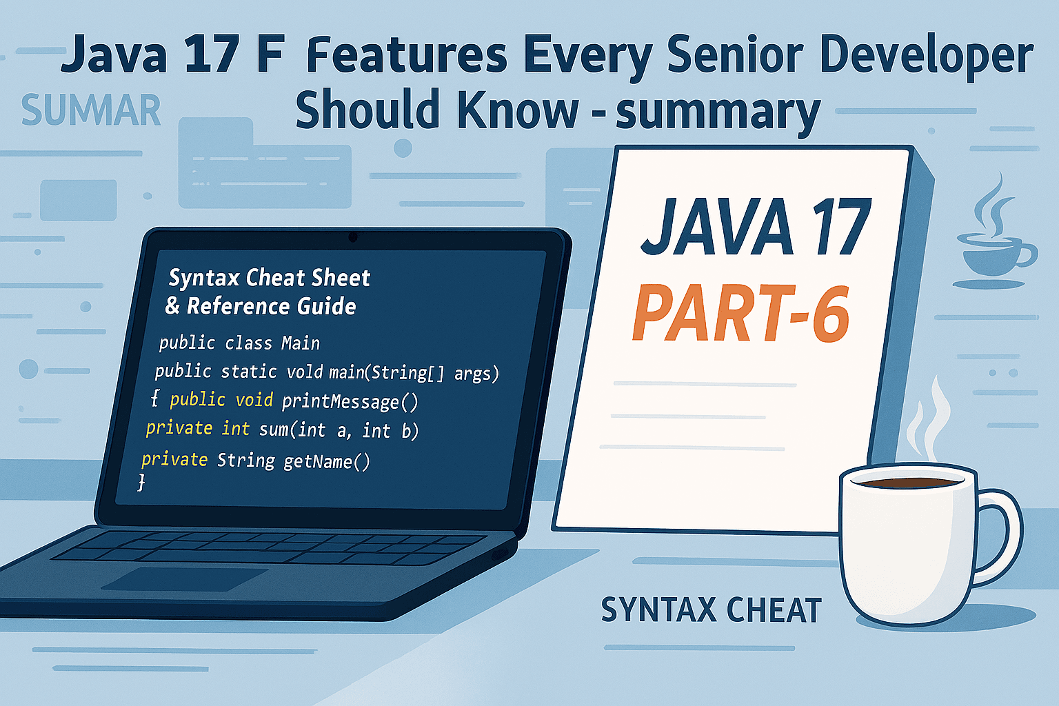 Java 17 Features Every Senior Developer Should Know - Part 6: Syntax Cheat Sheet & Reference Guide